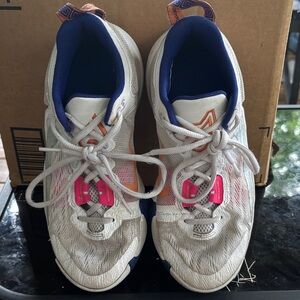 Nike Kids Sneakers White with Pink and Orange Accents